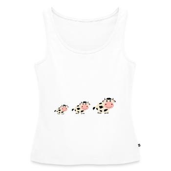 Kuh Kühe Comic Geschenk Bauern Landwirte - Frauen Premium Organic Tank Top - Weiß - Vorne - AI Model Female 172 light (172cm)