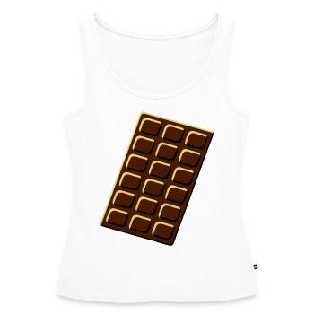 chocolate - Débardeur bio Premium Femme - blanc - Devant - AI Model Female 172 light (172cm)