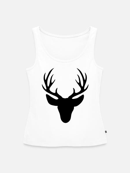 Hirschgeweih - Frauen Premium Organic Tank Top - Weiß