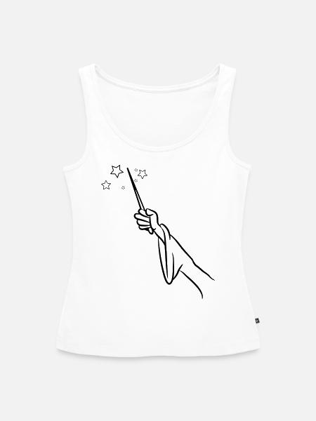 zauberer Zauberstab - Frauen Premium Organic Tank Top - Weiß