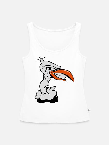 geier fies witzig - Frauen Premium Organic Tank Top - Weiß