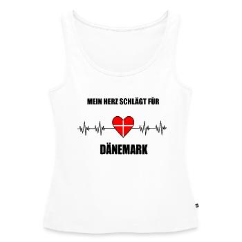 Dänemark Däne Danish Geschenk - Frauen Premium Organic Tank Top - Weiß - Vorne - AI Model Female 172 light (172cm)