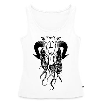 Cthulhu Schädel - Frauen Premium Organic Tank Top - Weiß - Vorne - AI Model Female 172 light (172cm)