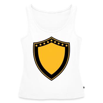 Heraldic Shield - Débardeur bio Premium Femme - blanc - Devant - AI Model Female 172 light (172cm)