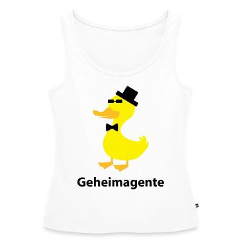 Geheimagente - Frauen Premium Organic Tank Top - Weiß - Vorne - AI Model Female 172 light (172cm)