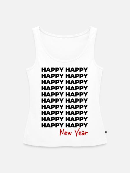 Happy New Year - Frauen Premium Organic Tank Top - Weiß