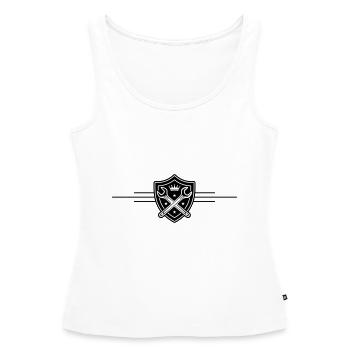 Wrench Logo - Women’s Premium Organic Tank top - white - Front - AI Model Female 172 light (172cm)
