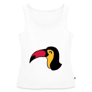Toucan Toucan Tucan Bird - Women’s Premium Organic Tank top - white - Front - AI Model Female 172 light (172cm)