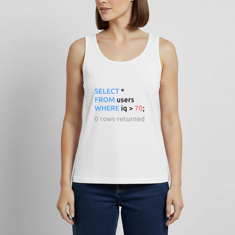 Programmierer Admin Lustiger SQL Code Frauen Premium Organic Tank Top