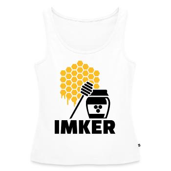 Imker - Frauen Premium Organic Tank Top - Weiß - Vorne - AI Model Female 172 light (172cm)