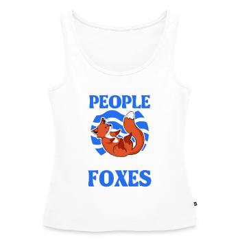 Fuchs Geschenk Rotfuchs - Frauen Premium Organic Tank Top - Weiß - Vorne - AI Model Female 172 light (172cm)