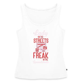 Accountant Bookkeeper Accounting - Women’s Premium Organic Tank top - white - Front - AI Model Female 172 light (172cm)
