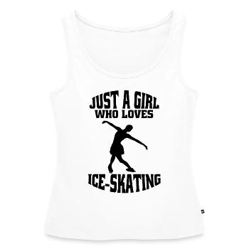 Patinage artistique Patinage sur glace Patinage artistique - Débardeur bio Premium Femme - blanc - Devant - AI Model Female 172 light (172cm)