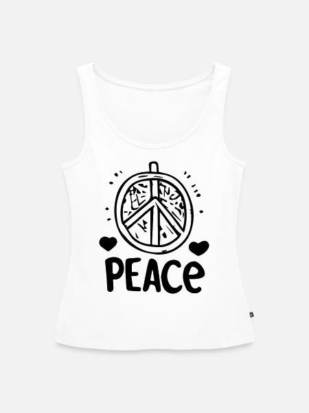 Friede - Frauen Premium Organic Tank Top - Weiß