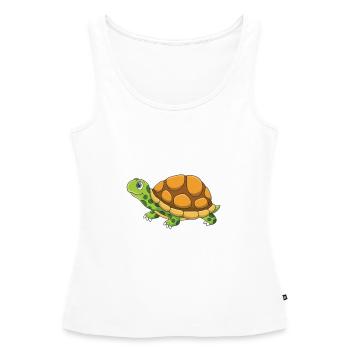 Diese winzige Schildkröte beurteilt Sie immens - Frauen Premium Organic Tank Top - Weiß - Vorne - AI Model Female 172 light (172cm)