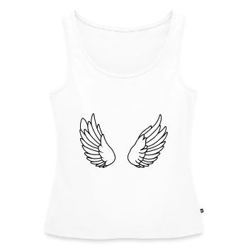 Ailes d'ange - Débardeur bio Premium Femme - blanc - Devant - AI Model Female 172 light (172cm)