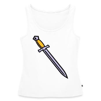Schwert - Frauen Premium Organic Tank Top - Weiß - Vorne - AI Model Female 172 light (172cm)