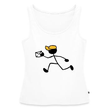 Postbote Kurier Briefzusteller Express Sendung - Frauen Premium Organic Tank Top - Weiß - Vorne - AI Model Female 172 light (172cm)
