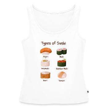 Aquarellmalerei Arten von Sushi - Frauen Premium Organic Tank Top - Weiß - Vorne - AI Model Female 172 light (172cm)
