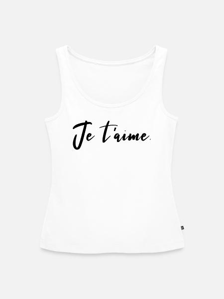 Je t´aime. - Frauen Premium Organic Tank Top - Weiß