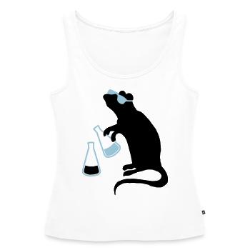 laboratory rat - Women’s Premium Organic Tank top - white - Front - AI Model Female 172 light (172cm)