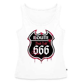 Route 666 - Bloody Style 2c - Débardeur bio Premium Femme - blanc - Devant - AI Model Female 172 light (172cm)