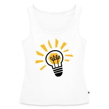 Light bulb - light bulb - ampoule - lamp - light - Women’s Premium Organic Tank top - white - Front - AI Model Female 172 light (172cm)