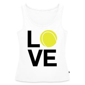 tennis_love - Débardeur bio Premium Femme - blanc - Devant - AI Model Female 172 light (172cm)
