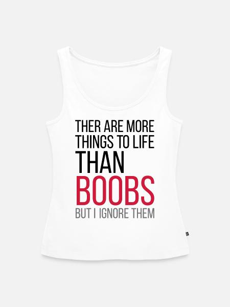 BOOBS - Frauen Premium Organic Tank Top - Weiß