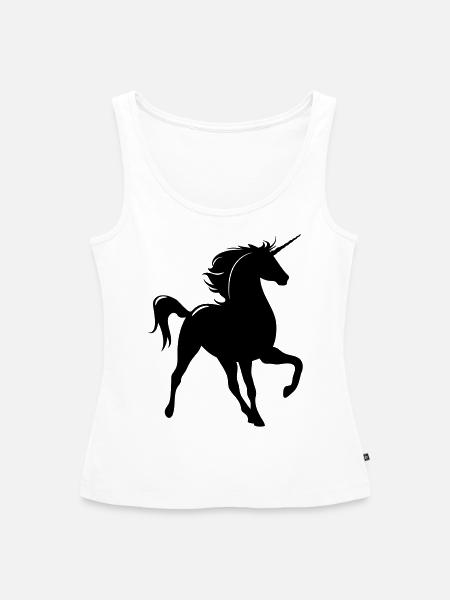 Einhorn silhouette kunst - Frauen Premium Organic Tank Top - Weiß