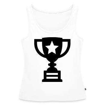trophée - Débardeur bio Premium Femme - blanc - Devant - AI Model Female 172 light (172cm)