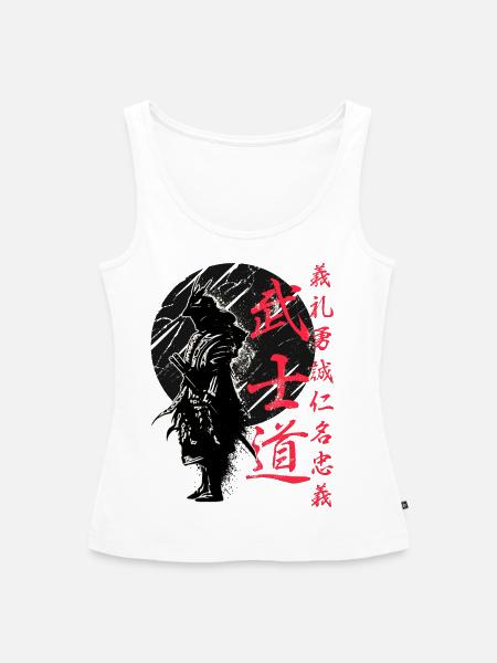 Bushido-Code Samurai Japanischer Krieger Kanji - Frauen Premium Organic Tank Top - Weiß