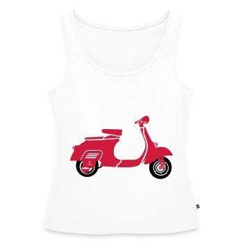 Roller - Frauen Premium Organic Tank Top - Weiß - Vorne - AI Model Female 172 light (172cm)