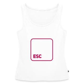 esc key - Women’s Premium Organic Tank top - white - Front - AI Model Female 172 light (172cm)