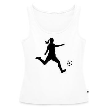 Frauenfußball - Frauen Premium Organic Tank Top - Weiß - Vorne - AI Model Female 172 light (172cm)