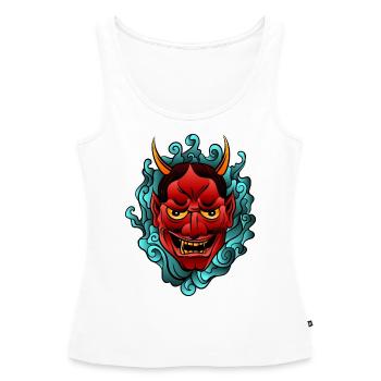 Devil - Women’s Premium Organic Tank top - white - Front - AI Model Female 172 light (172cm)