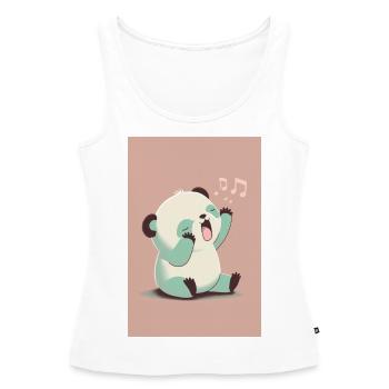 Bébé panda - Débardeur bio Premium Femme - blanc - Devant - AI Model Female 172 light (172cm)