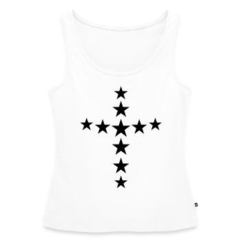 kreuz - Frauen Premium Organic Tank Top - Weiß - Vorne - AI Model Female 172 light (172cm)