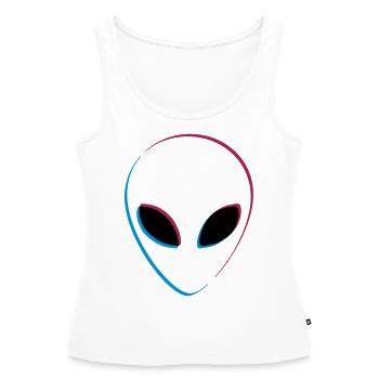 3D Effekt Alien - Frauen Premium Organic Tank Top - Weiß - Vorne - AI Model Female 172 light (172cm)