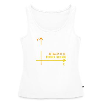 Le calcul est la science de fusée - Débardeur bio Premium Femme - blanc - Devant - AI Model Female 172 light (172cm)