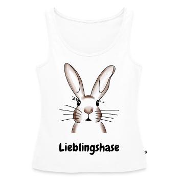 Lieblingshase verliebt Liebe Hase - Frauen Premium Organic Tank Top - Weiß - Vorne - AI Model Female 172 light (172cm)