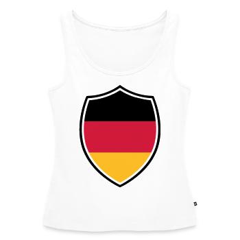 Drapeau blason d’Allemagne - équipe de football d’ - Débardeur bio Premium Femme - blanc - Devant - AI Model Female 172 light (172cm)