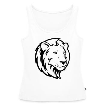 lion - Débardeur bio Premium Femme - blanc - Devant - AI Model Female 172 light (172cm)