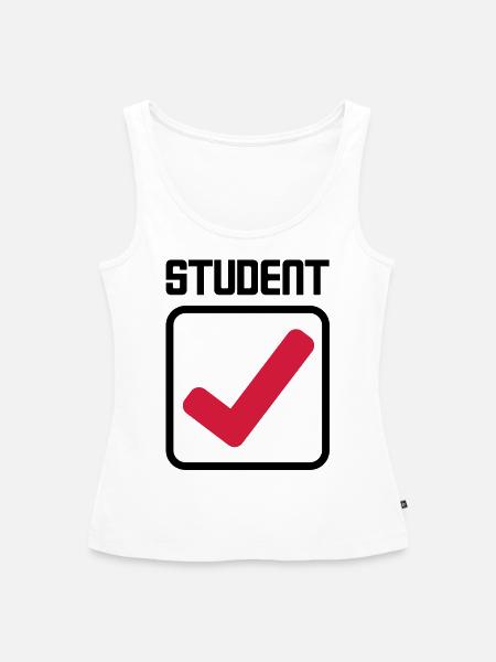 student - Frauen Premium Organic Tank Top - Weiß