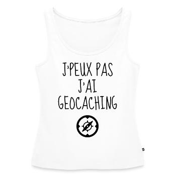 Geocaching / Geocacher / Compass / GPS - Women’s Premium Organic Tank top - white - Front - AI Model Female 172 light (172cm)