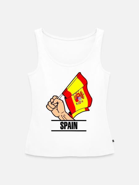 Flagge spanien faust text spanien - Frauen Premium Organic Tank Top - Weiß