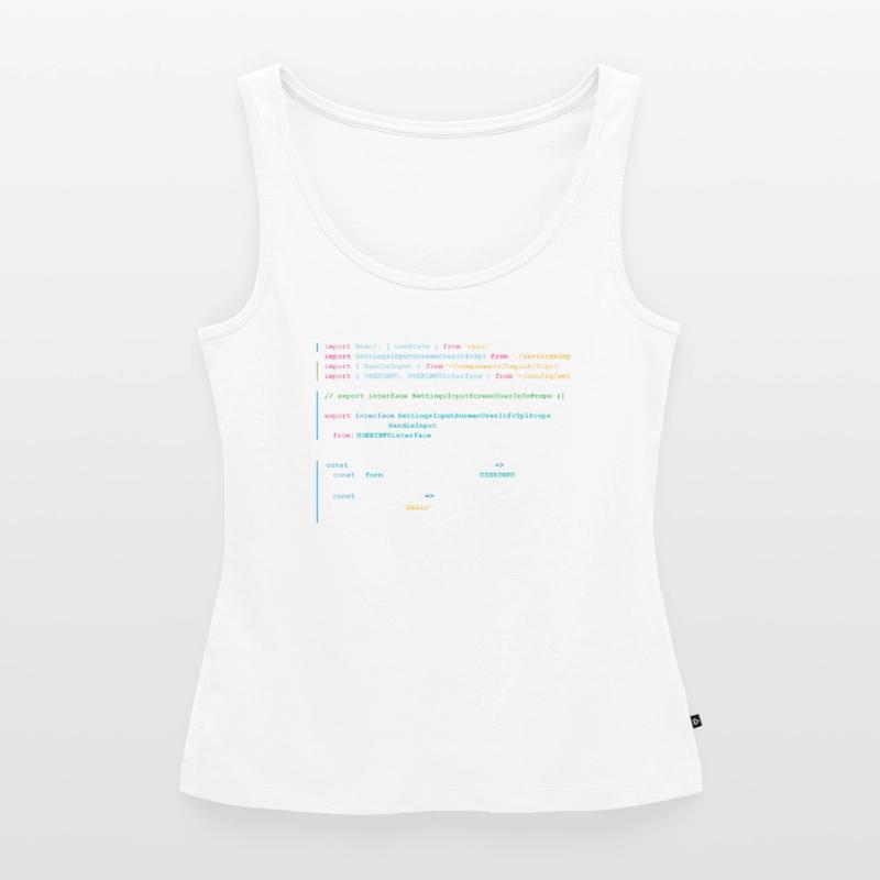 Code des programmeurs dans React Débardeur bio Premium Femme