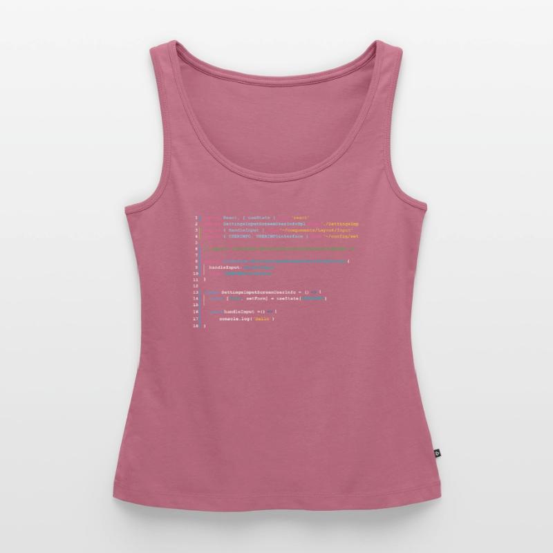 Code des programmeurs dans React Débardeur bio Premium Femme