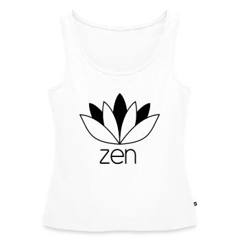 ZEN - Débardeur bio Premium Femme - blanc - Devant - AI Model Female 172 light (172cm)