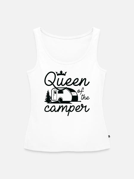 Königin des Campers - Frauen Premium Organic Tank Top - Weiß
